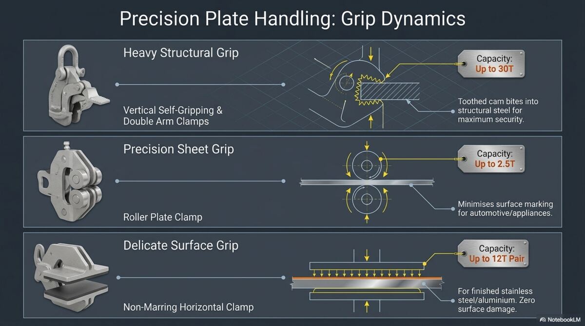 Precision plate handling — grip dynamics